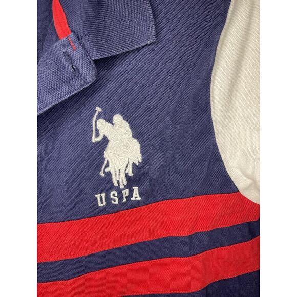 U.S. Polo Assn. Men's Slim Fit Short Sleeve Color Block Pique Polo Size Medium - Picture 5 of 6